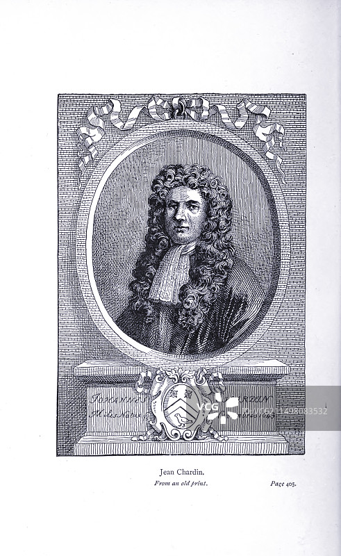 让·夏尔丹，19世纪插图图片素材