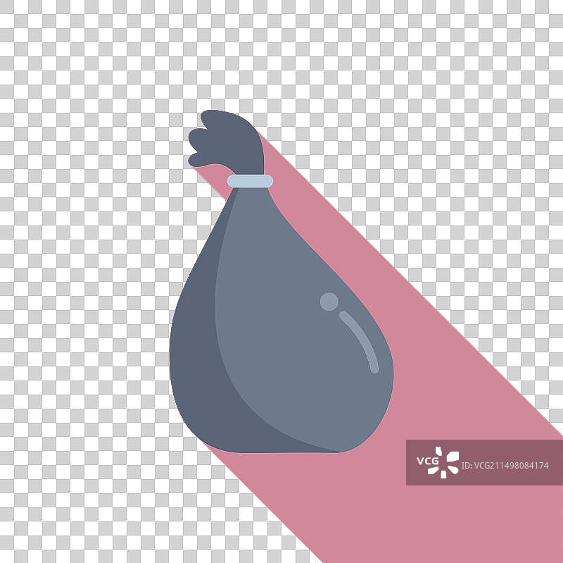 扁平化城市清洁垃圾袋图标图片素材