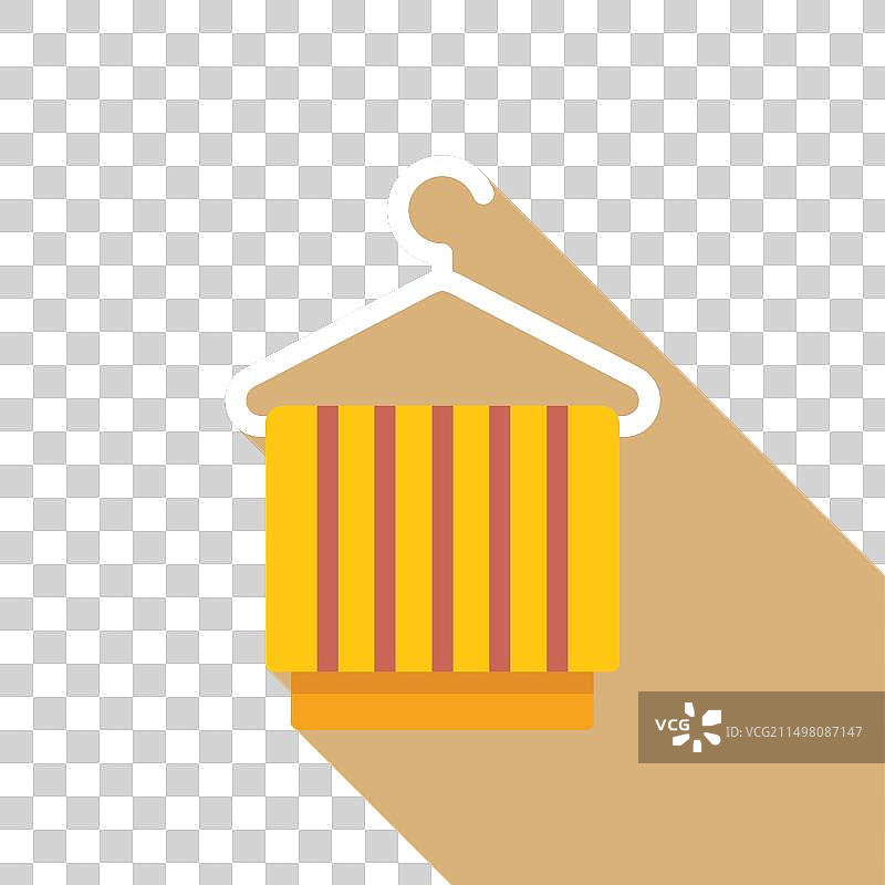 衣架上的毛巾图标扁平纺织品图片素材