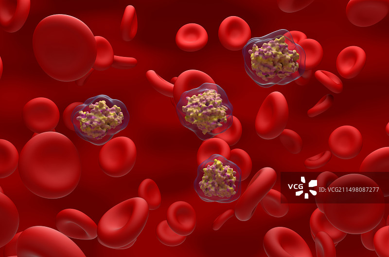 巴曲酶分子结构示意图图片素材