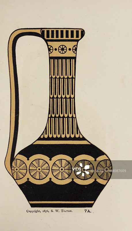 希腊梳妆瓶插画图片素材
