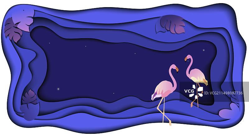 火烈鸟概念插画图片素材