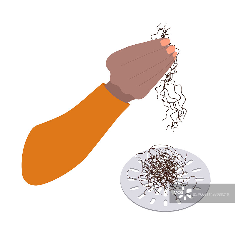 脱发概念图图片素材