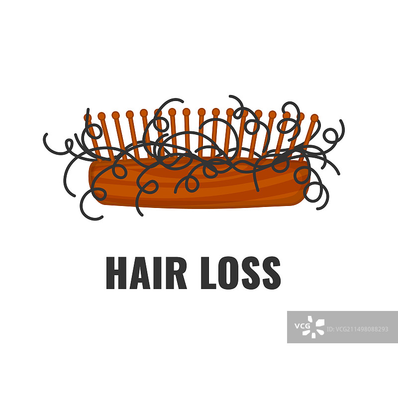 脱发概念图图片素材