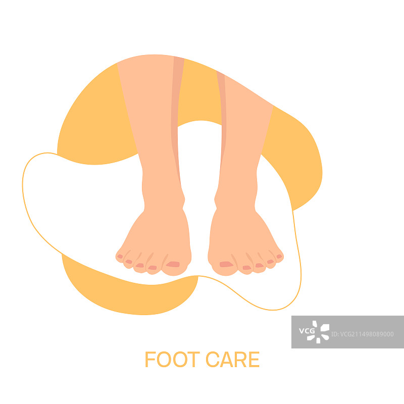 足部护理概念插画图片素材