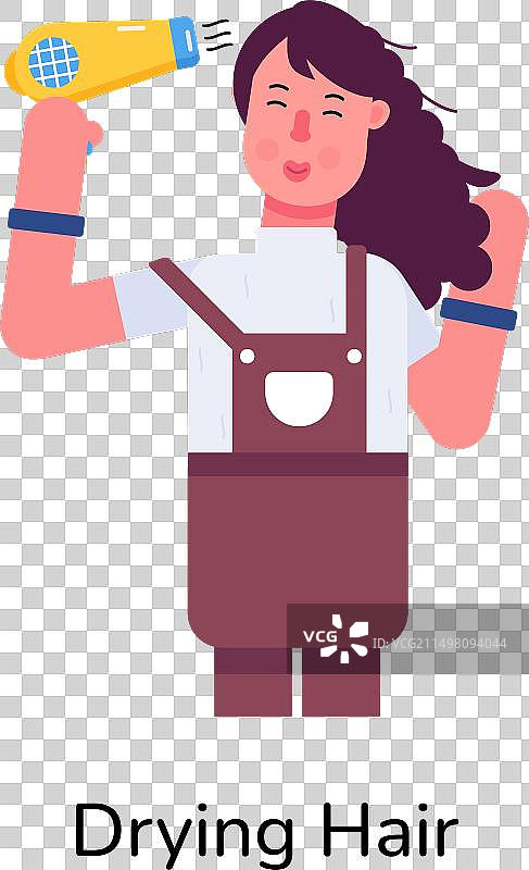 吹干头发图片素材