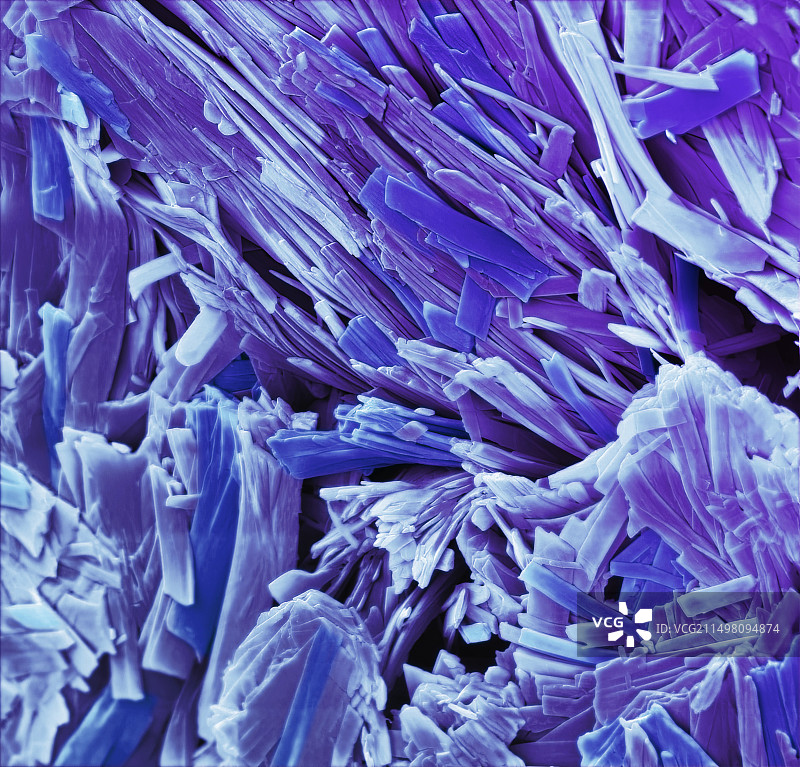 抗生素晶体，扫描电子显微镜图片素材