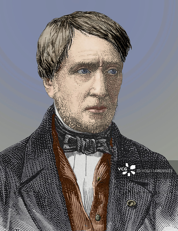 安托万·塞萨尔·贝克勒尔（1788-1878）图片素材