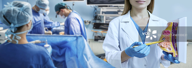 乳腺癌手术概念图图片素材