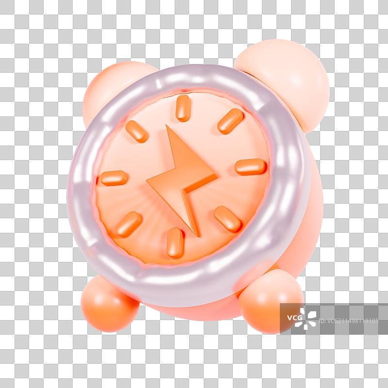 3D立体膨胀风闹钟秒杀抢购电商双十一促销元素图片素材