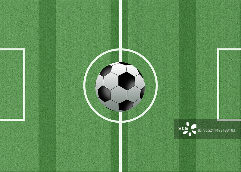 绿色草地足球场地体育运动场所插画图片素材