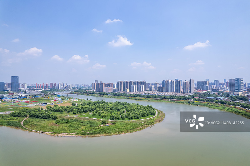 中国长沙马栏山鸭嘴公园半岛图片素材