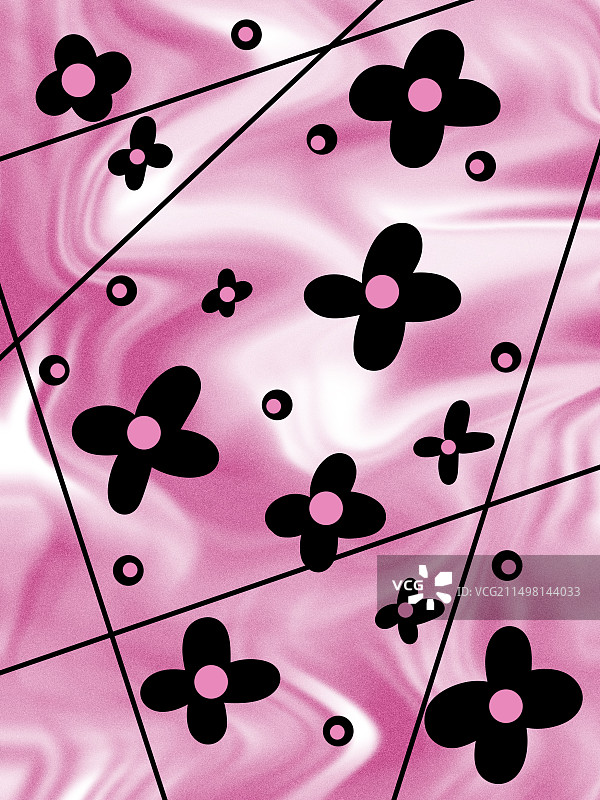 抽象花朵插画图片素材