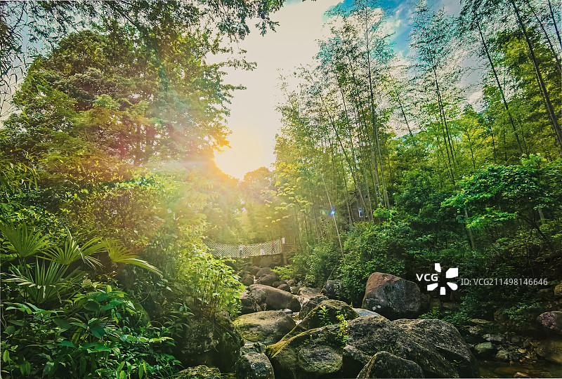 日落明月山图片素材