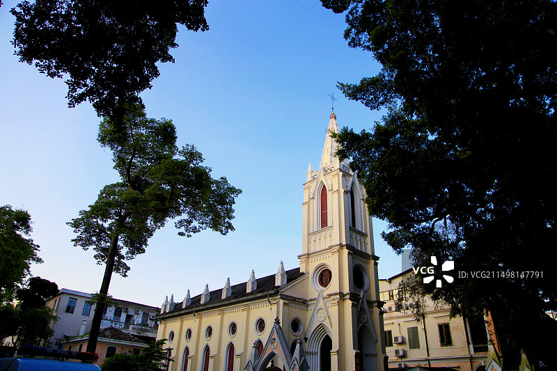 广州沙面岛的基督教堂图片素材