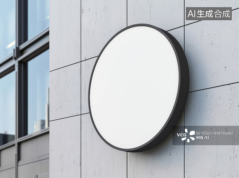 【AI数字艺术】户外圆形广告宣传栏图片素材