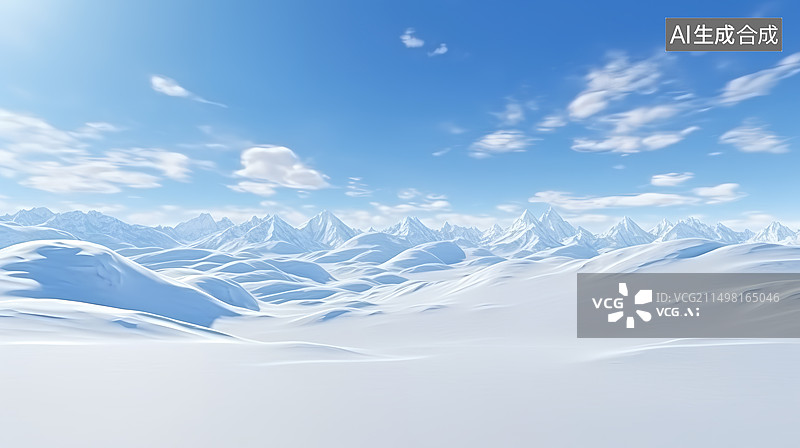 【AI数字艺术】雪景自然风光图片素材
