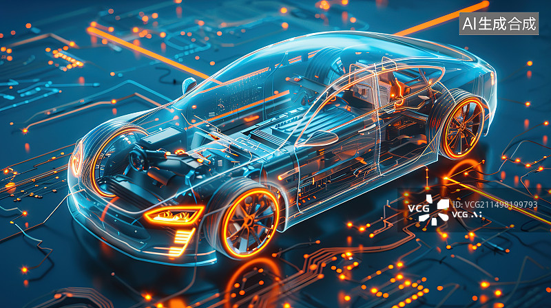 【AI数字艺术】汽车广告背景图-抽象建筑图片素材