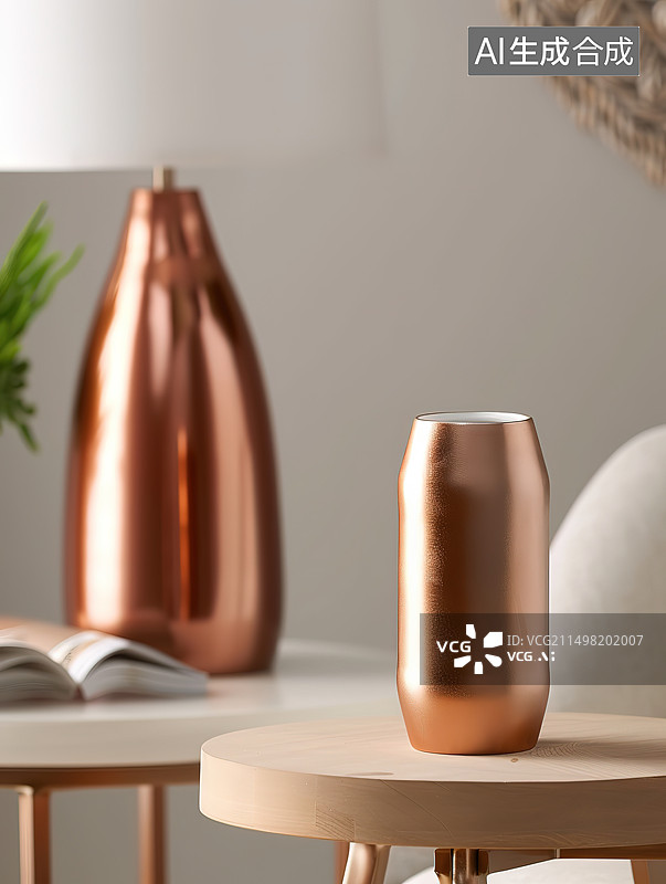 【AI数字艺术】家里桌子上的空杯子特写镜头图片素材