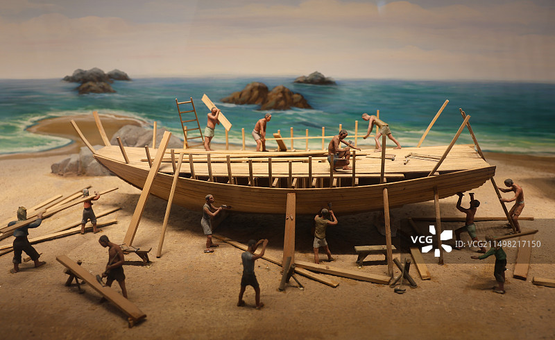 泉州海外交通史博物馆，造船微缩景观图片素材