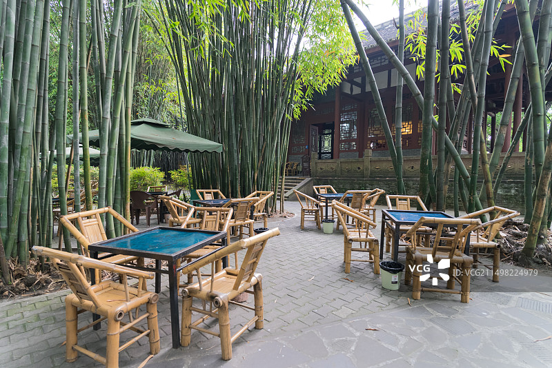 成都望江楼公园茶馆图片素材