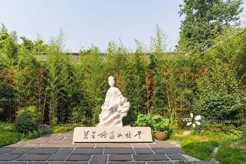 成都望江楼公园薛涛雕塑雕像图片素材