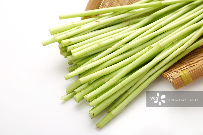 新鲜芦蒿白底图图片素材