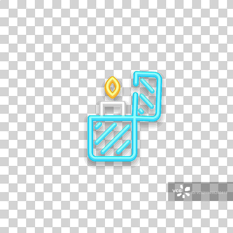 复古打火机霓虹灯设计图片素材