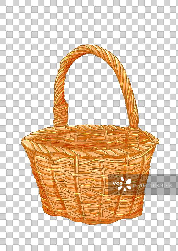 竹编篮子图片素材