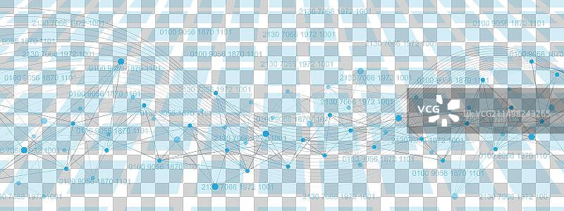 矩形图案的点线连接图片素材