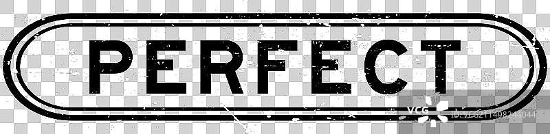 黑色复古风格的“完美”印章图片素材