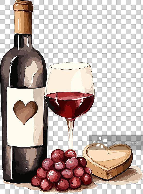情人节葡萄酒图片素材
