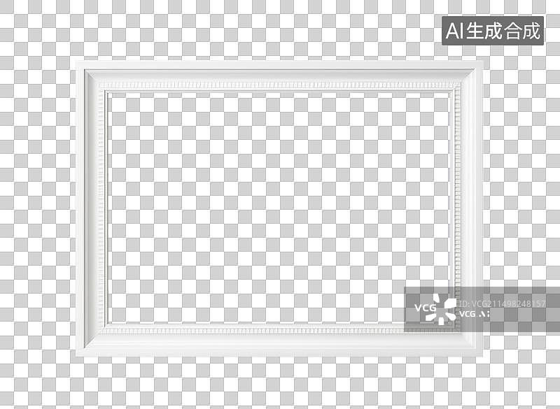 【AI数字艺术】白色相框画框PNG设计素材图片素材