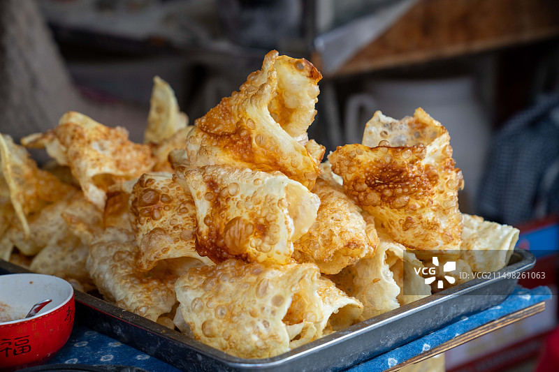 云南大理非遗美食-乳扇图片素材