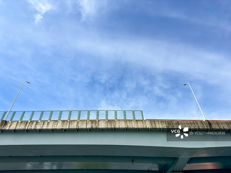 蓝天下的高架桥图片素材