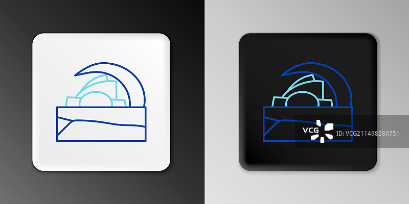 特内里费音乐厅礼堂的线条图标图片素材