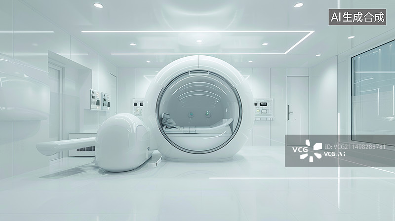 【AI数字艺术】医院实验室CT扫描仪体征检测图片素材