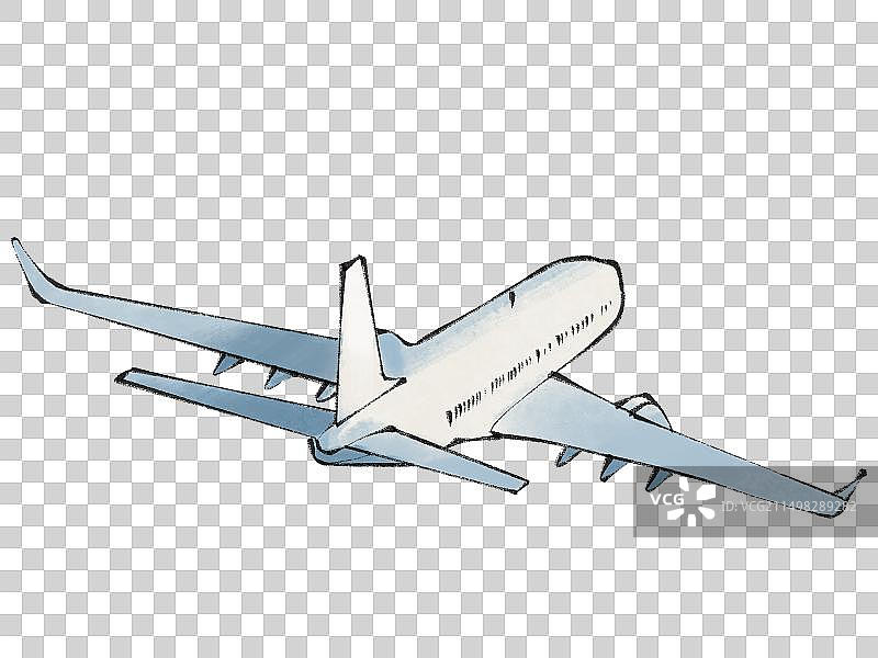 卡通手绘飞机插画元素图片素材