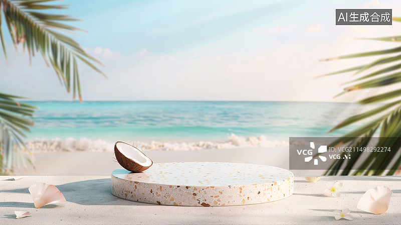 【AI数字艺术】3D场景电商产品展台背景创意空间素材图片素材