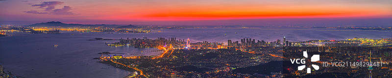 青岛城市全景图片素材