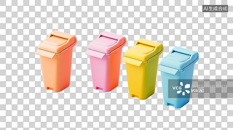 【AI数字艺术】垃圾桶和环保概念图片素材