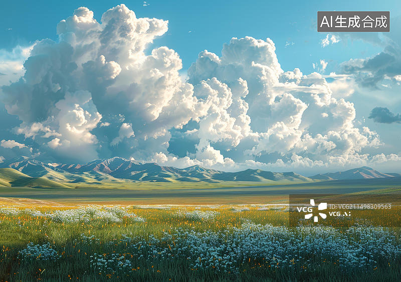 【AI数字艺术】草原风光图片素材