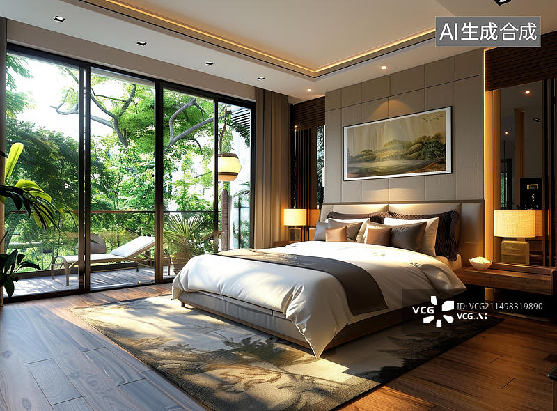【AI数字艺术】卧室图片素材