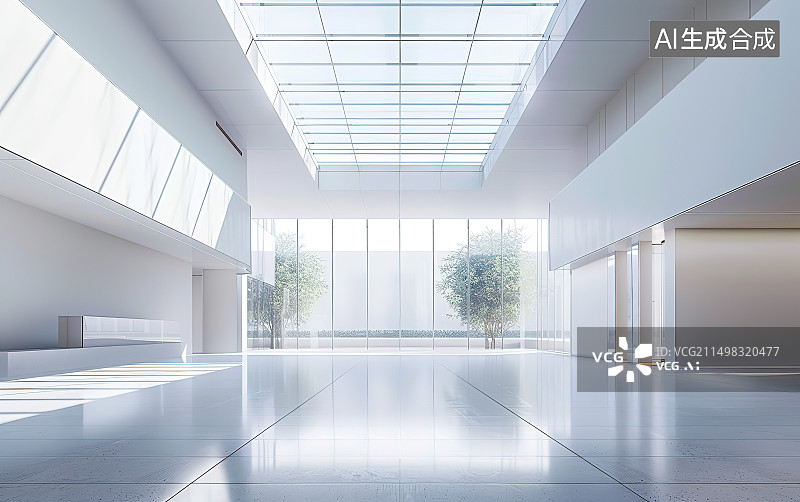 【AI数字艺术】现代城市建筑公共空间图片素材