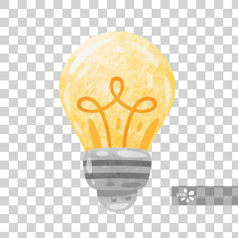 可爱灯泡设计元素图片素材