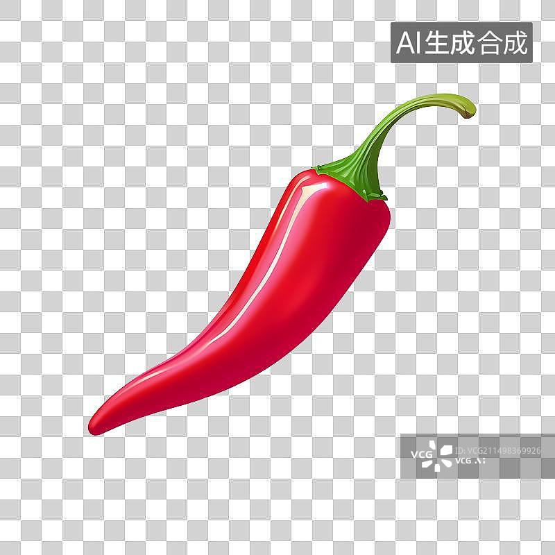 【AI数字艺术】一个红辣椒3D插画素材图片素材