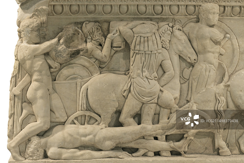 《伊利亚特》墓地壁带场景图片素材