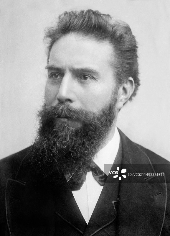 德国机械工程师和物理学家威廉·伦琴图片素材