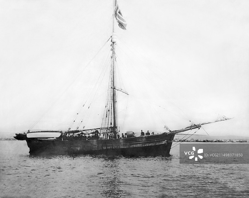 罗尔德·阿蒙森抵达诺姆图片素材