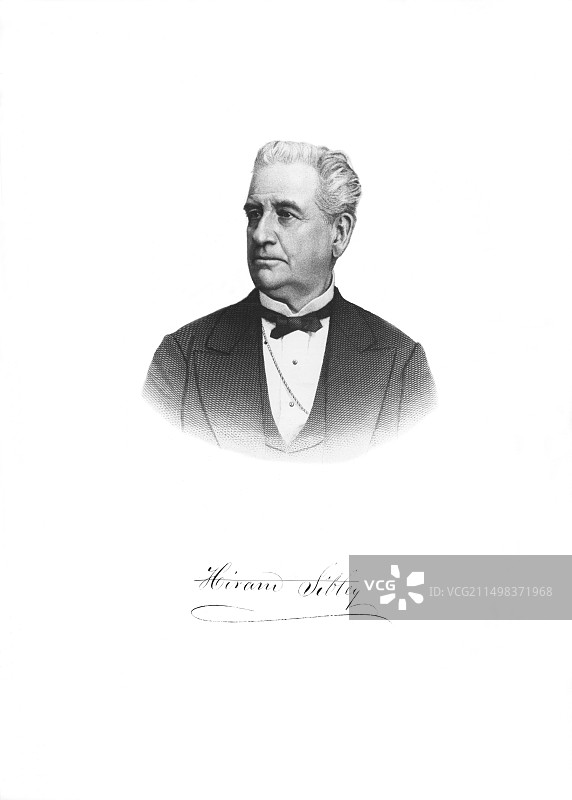 美国实业家海勒姆·西布利图片素材